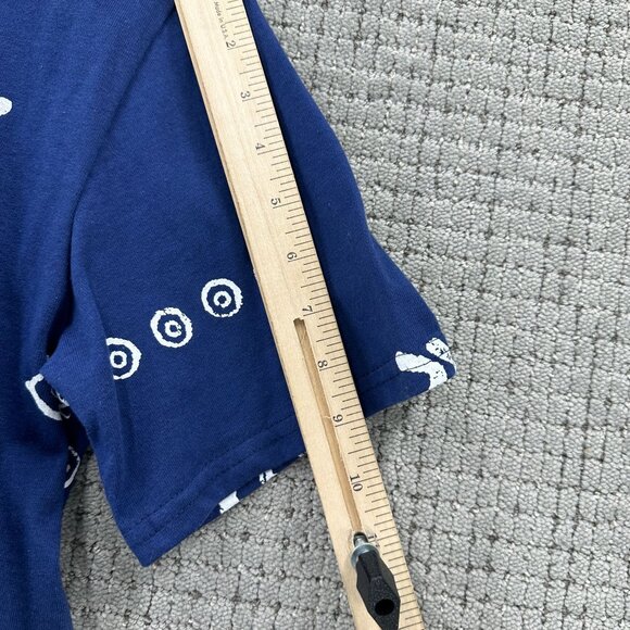 Jostar Top & Pants Set Vtg Womens XL Navy Blue Fish Star Pattern Short Sleeve. - Picture 5 of 10